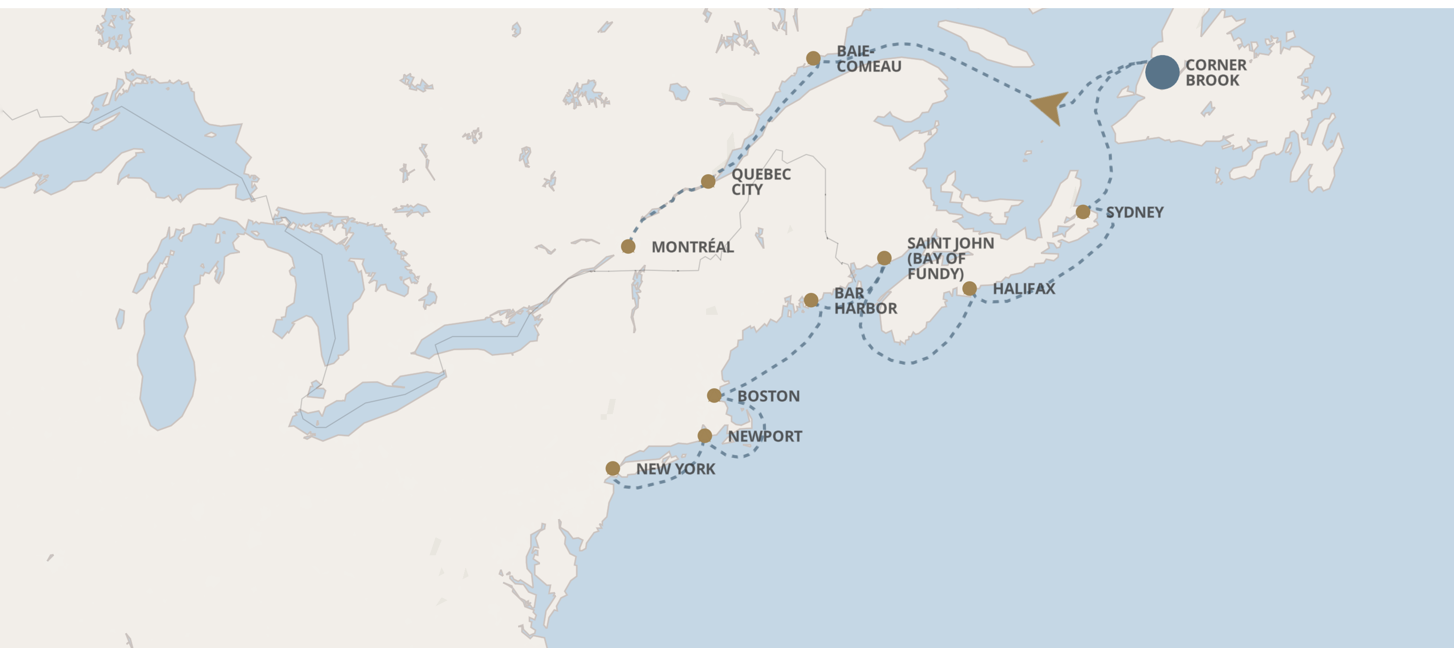 SPEARS TRAVEL AND TOURS excursions-New-York-Canada-MAP